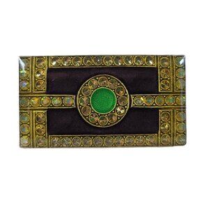 Jewelry Vintage Brooch Signed Catherine Popesco France Enamel Silver Rhinestones